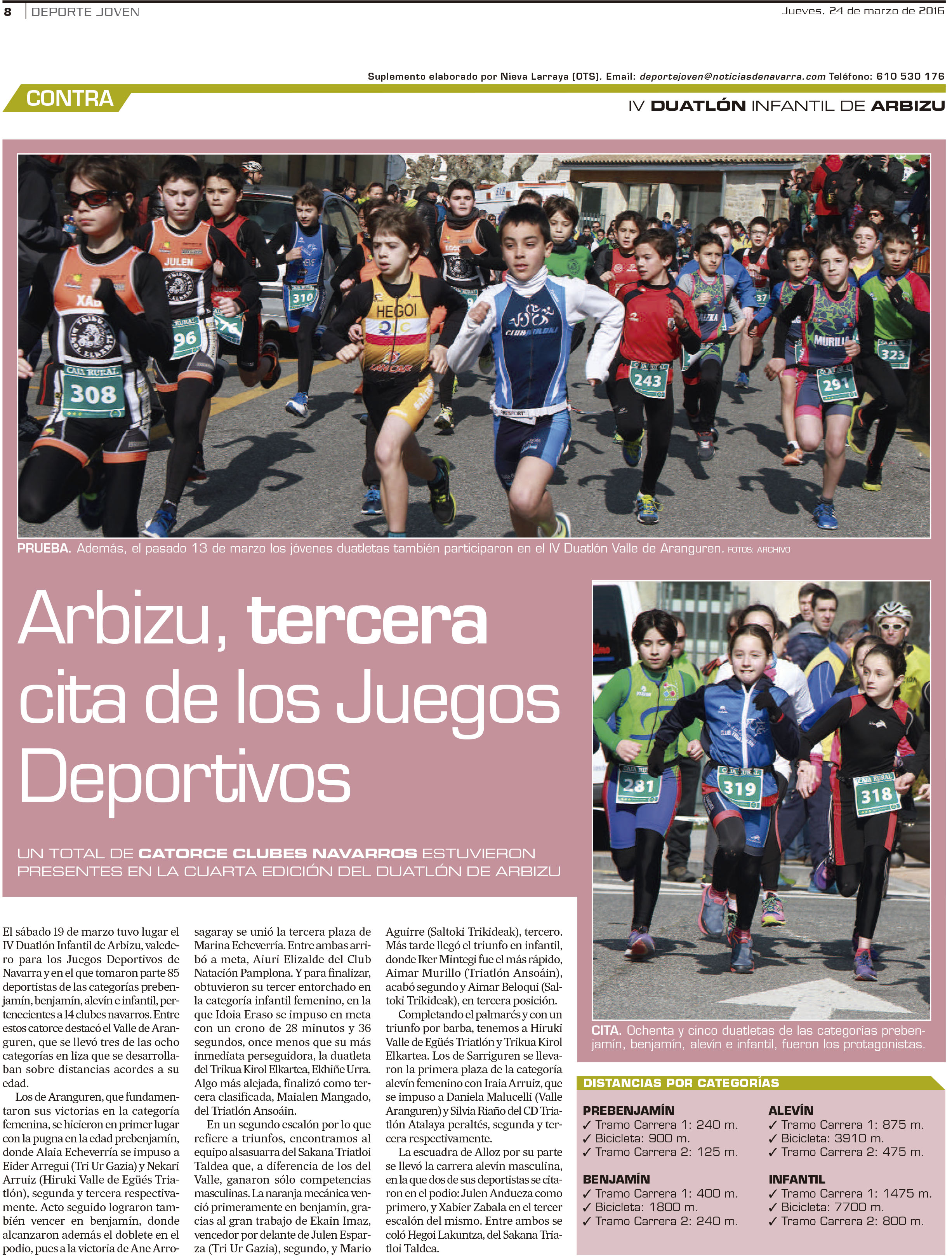 El Duatl&oacute;n de Arbizu, en Deporte Joven del Diario de Noticias